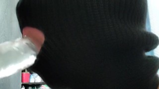 Young student shows body, dripping wet, deepthroats dildo to balls