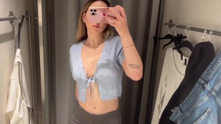 See Through Clothing Try On Haul Zara Fashion No bra transparent haul