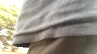 Strip naked at public toilet jerk off outside