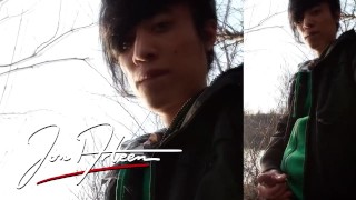 Jon Arteen masturbates his twink cock, ejaculates cum dripping sticky to his fingers