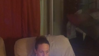 Filming Wife With Her Pussy Lips Peaking Out From Her Panties While Her Micro Mini Dress Is Lifted