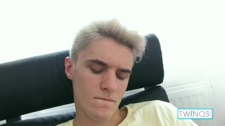 Skinny Blonde Hottie Alexander S Rubs His Boner And Fingers His Ass!