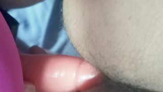 Wife dominates her husband, introduces objects and makes delicious pegging