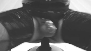 Big dildo play in chastity