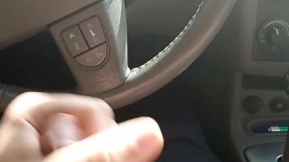 Risky Cumshot In Public Parking Lot