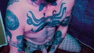 Masturbating in Fishnets