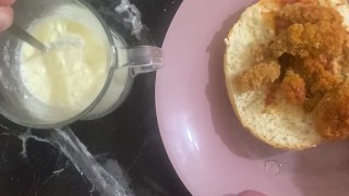 Pee and Cum on burger