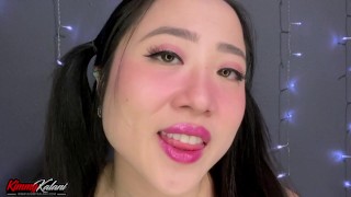 Up-Close Jerk Off Encouragement on her Pretty Asian Face -ASMR JOI
