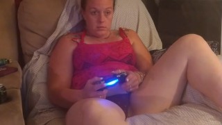 Sexy Milf Lifts Up Her Night Gown and Shows Off Her Panties