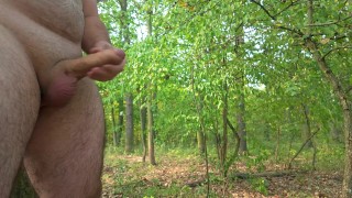Two cumshots, breezy day for handjob. 4K Iamhornybobo