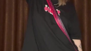 Striptease of a novice dancer