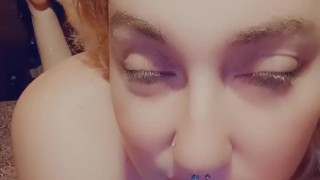 Naughty kitten rolls her big blue eyes