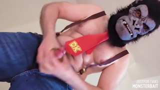 Donkey Kong Uses Barrel to Stroke Out Banana