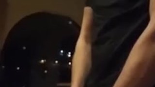 a guy jerks off at the campsite