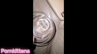 Pissing off a log and piss outside and piss to drink on the drive