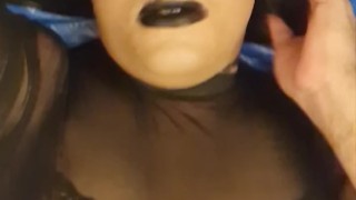 Sexy Sissy Sucks Thick Cock POV