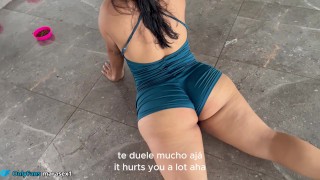 LATINA EN FORMA CON GRAN CULO Y COÑO BIEN APRETADO RECIBE GRAN CARGA DESPUES DEL GYM