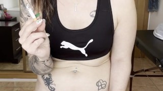 MASTURBATING And Smoking🥵 Im So Horny After Gym💦