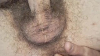 Fingering my asshole while I stroke my cock until I erupt!