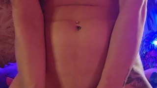 Hot Tattooed Milf OnlyFans Model @nephilaaranea Riding Huge Dildo and Squirting While Fucking