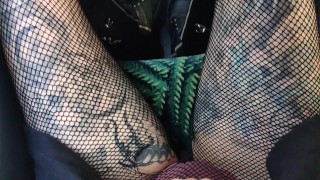 Rubbing pussy on bus