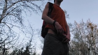 Public cruising pee-walk ends up with a married dick in young twink mouth and extreme cumload