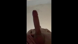Morning Routine for White Cock - Cums on Black Sheet (Moaning Cum)