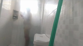 I showed my tan line in the shower and almost got caught.