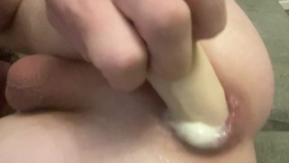Close up deep anal gape and prostate milking - My ass is so creamy mommy! Fuck it harder 🥵
