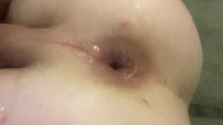 Close up deep anal gape and prostate milking - My ass is so creamy mommy! Fuck it harder 🥵