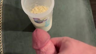 Big Dicked Bodybuilder Cums Multiple Times Into His Protein Shake