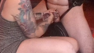 Explosive ruined orgasm & cum for my chastity sub on the MotorBunny