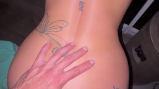 Fucking my wifes friend on my balcony