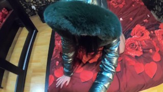 Me and MilfyCalla- Face fuck,cum play and masturbation while wearing sexy clothes 8