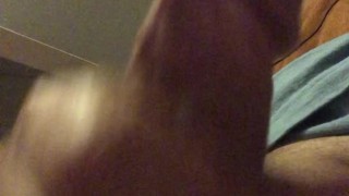 Edging my rock hard throbbing cock to a tasty cumshot