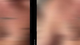 He locks me in, pulls out his hard cock, we jerk off, and he covers me with hot cum.