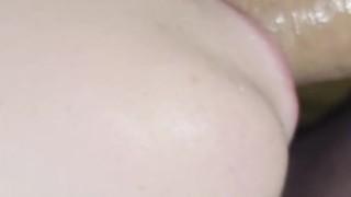 EllieMae Plays slobbering on big cock