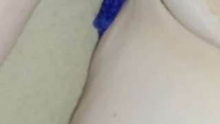 EllieMae Plays slobbering on big cock
