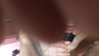Sucking a big dick under the table while he's playing World of Warcraft - Lovessie