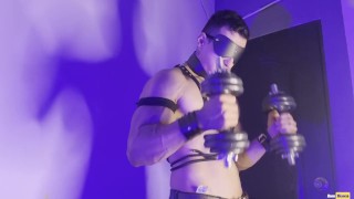 Bondage muscles fetish flex