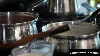 Inked Up Muscle Sucks Muscly Ginger Chef - Tim James, Eddie Burke - RagingStallion