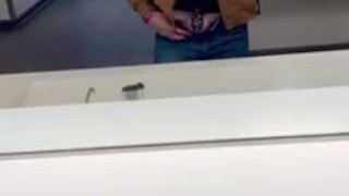 Showing off my chastity cage at the airport