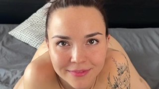 Juicy brunette with small tits and big ass