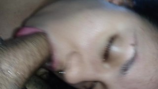 extreme pov you can see inside her mouth as she sucks insanely constantly drooling and licking💦😋🤤