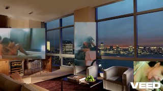 CONDO BUILDING PENT HOUSE LIVING ROOM AT HOME ORGY