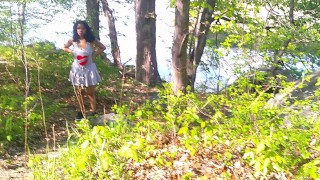 BIKER FINDS FEMALE ON THE SIDE OF THE TRAIL REAL