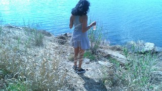 WHY IS THIS SOLO FEMALE BIKER FEMGIRL HANGING OUT BY HER SELF