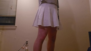 Cross dressing with leash