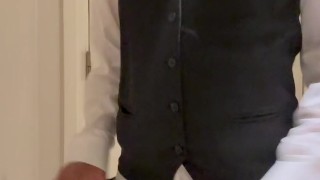 Young BBC Peeing at work