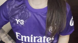 FOOTBALLER GIRL⚽️ Smoking And Masturbating With Two Sex Toy😈